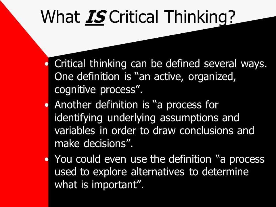 The importance of critical thinking skills